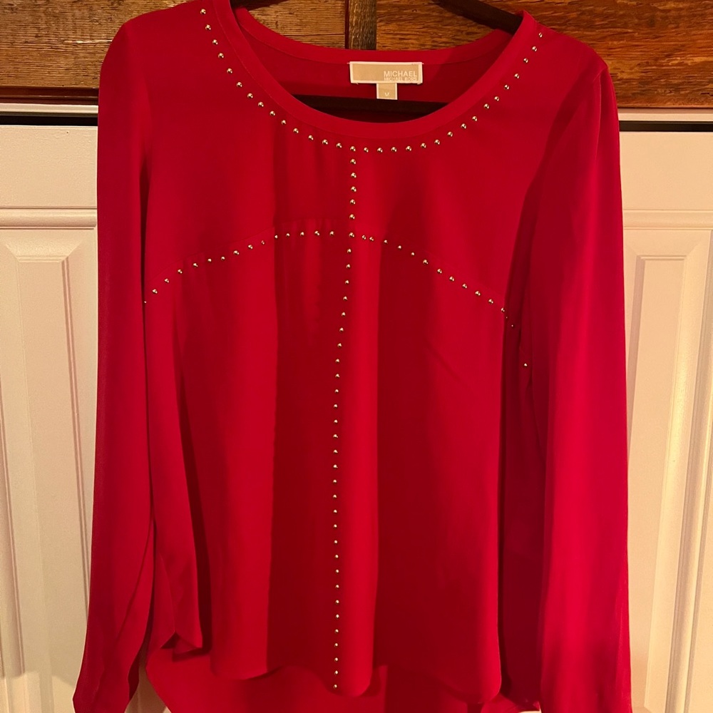 Michael Kohrs Womens Red Top Size Medium